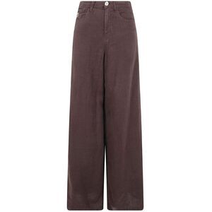 Lois Jeans Women "Arlene" Extra Wide Leg Linen Trousers